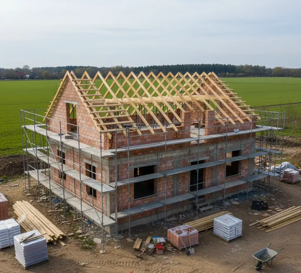 Najczęstsze błędy przy budowie domu – plac budowy domu jednorodzinnego