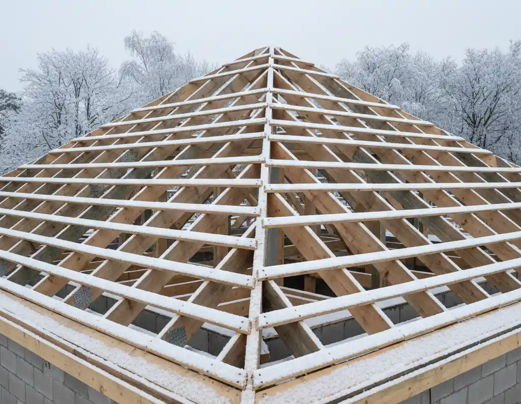 budowa-dachu-zima Budowa dachu – poradnik krok po kroku