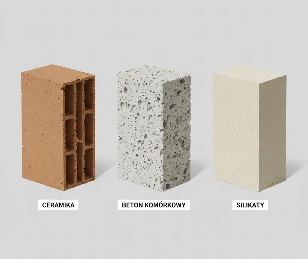 Materiały na ściany nośne – porównanie ceramiki, betonu komórkowego i silikatów