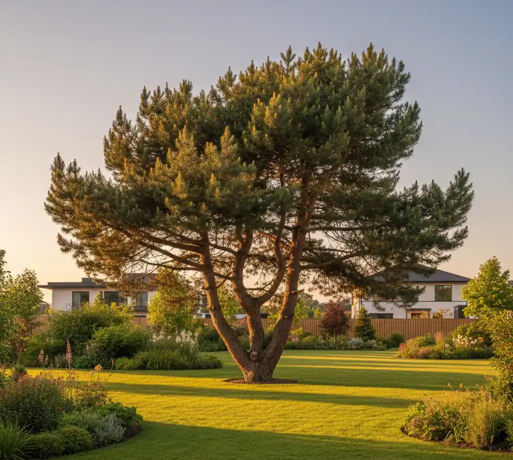 dorosla-sosna-w-ogrodzie Pielęgnacja sosny – jak dbać o sosnę w ogrodzie przez cały rok?