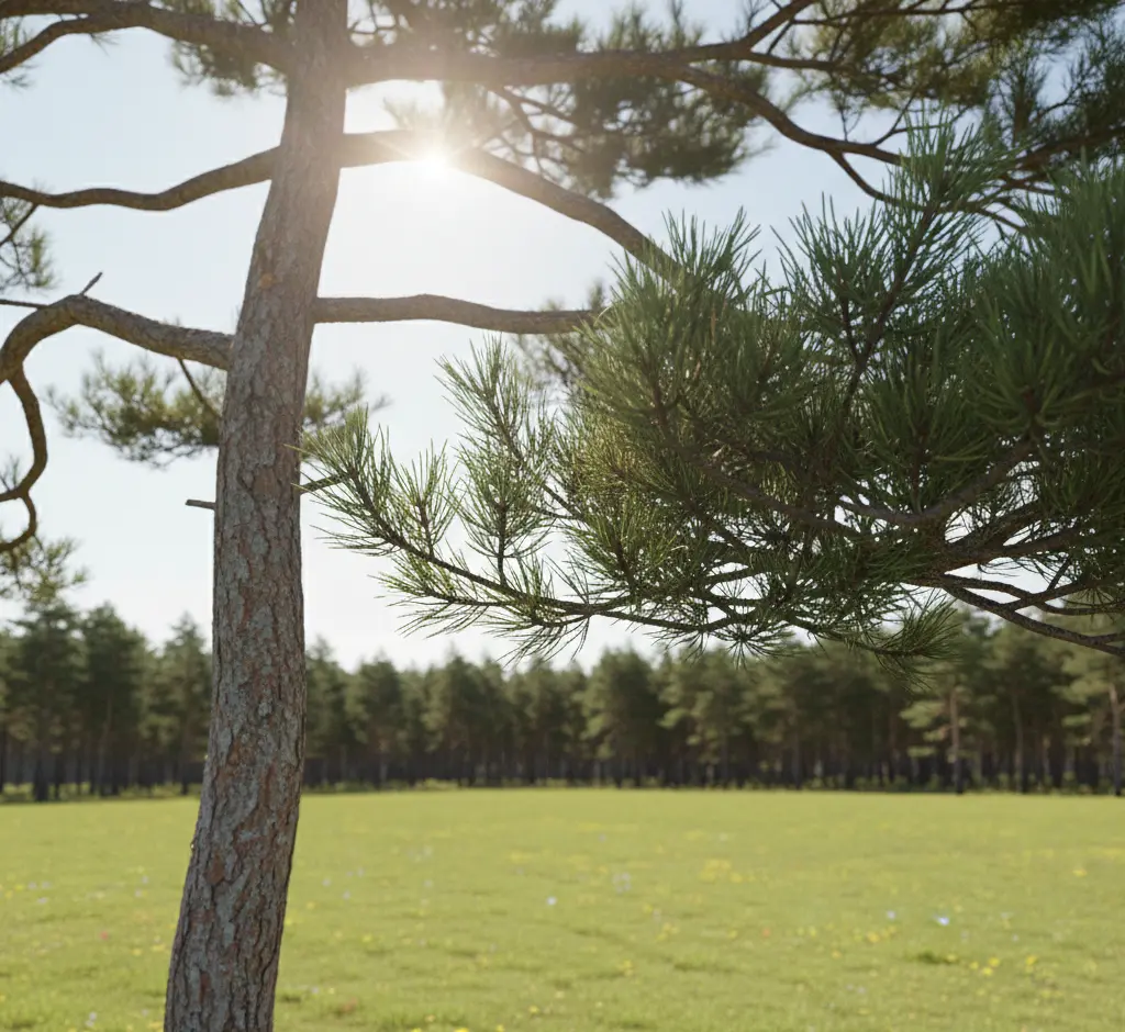 dorosła sosna z bliska