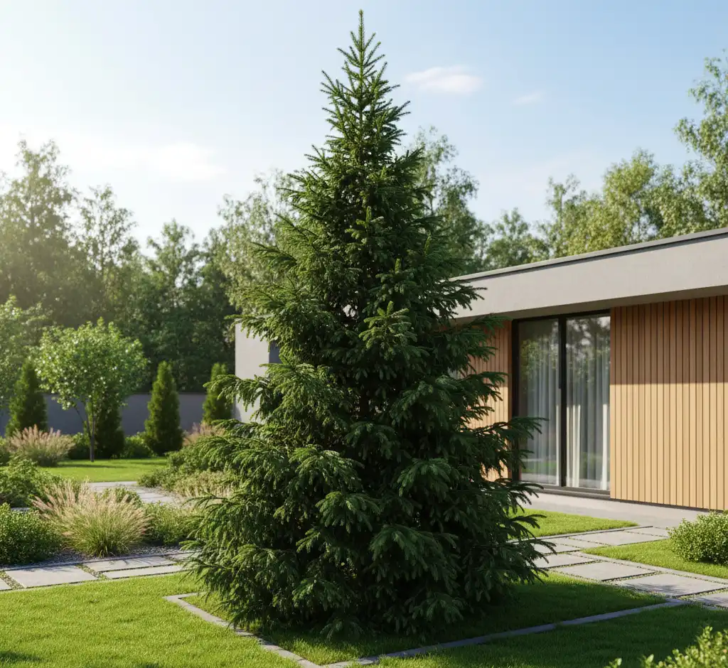 Świerk rosnący w przydomowym ogrodzie - pielęgnacja