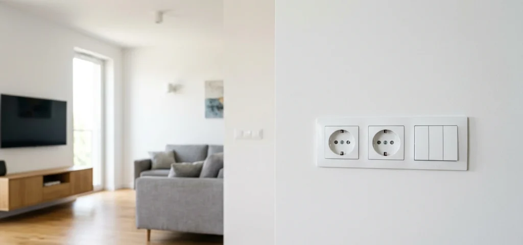 Nowoczesna-instalacja-elektryczna-w-mieszkaniu-po-remoncie-estetycznie-zamontowane-gniazdka-i-wlaczniki-1024x481 Koszt wymiany instalacji elektrycznej w mieszkaniu – ile zapłacisz i od czego to zależy